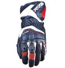 GUANTI MOTO SPORTIVI PELLE FIVE RFX4 EVO NERO BIANCO ROSSO RED RACING  TG L