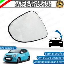 SPECCHIETTO CITROEN C1 MK2 VETRO SPECCHIO RETROVISORE SINISTRO LATO GUIDA