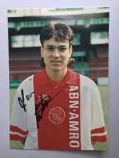 Autografo JARI LITMANEN-Ajax Amsterdam anni 90-137 Cappellini FINLANDIA-Ex-FC Barcellona-AK