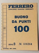 Ferrero - Concorso Europeo Esercenti - Buono da punti 100.