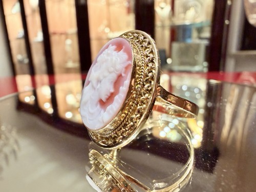 Anello cammeo oro 18kt 750 - cammeo,
