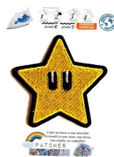 iron on patch Super Mario Bros toppa termoadesiva super Stella star invincibile