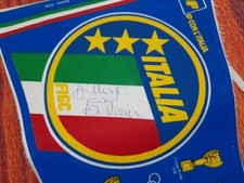 Gagliardetti Italia 90 Vinci Campione Autografo Azeglio Vicini Allenatore Italia
