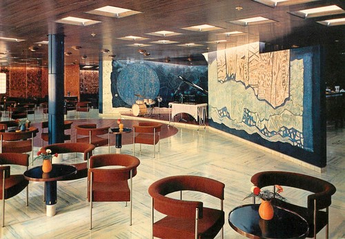 Marconi 1st cass lounge - t/v,