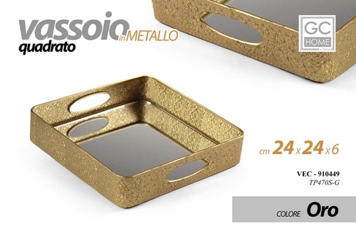 Vassoio metallo quadrato - vassoio,