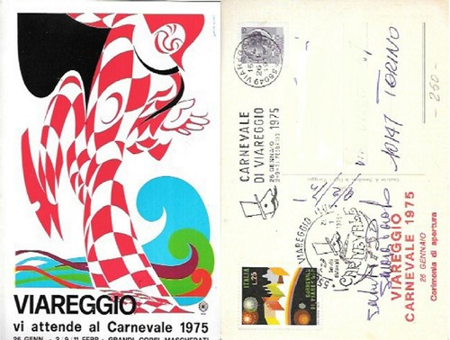 Cartolina viareggio carnevale - cartolina,