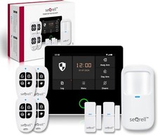 SeQrell Allarme Casa Senza fili WiFi GSM 4g Wireless con TOUCHSCREEN da 4,3"
