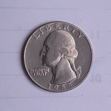 QUARTO DI DOLLARO DEL 1965 G. WASHINGTON