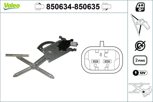 Alzacristallo valeo 850634 - valeo,