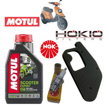 kit tagliando mbk booster spirit 50 1996-1997-1998-1999,olio motul 2t ,candela