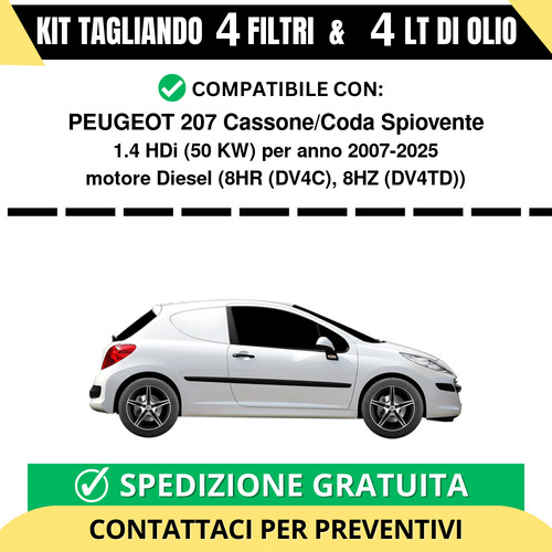 Tagliando per peugeot - peugeot, 207