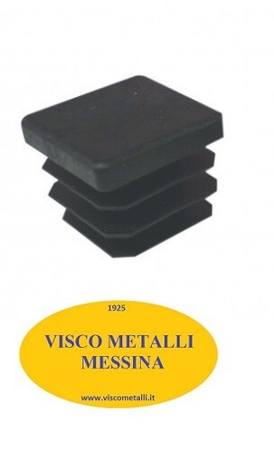 Tappo quadro pvc nero - pvc,