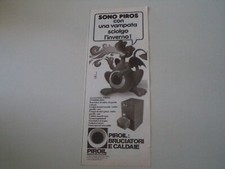 advertising Pubblicità 1981 BRUCIATORI E CALDAIE PIROS PIROIL - ANGIARI VERONA