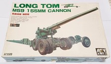 AFV Club Long Tom M59 155 mm Cannon.  Vintage molto raro, completo, scala 1/35