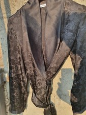 vestaglia intimissimi donna,corta,color nero motivo floreale, tg. m. Ottime cond