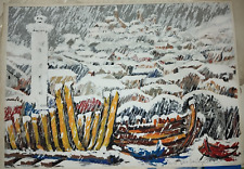 PRIMO ANGELLOTTI - SAN BENEDETTO DEL TRONTO NEVE - SERIGRAFIA 32/100 69X49CM