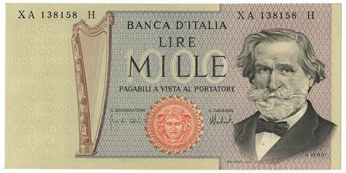 1000 lire giuseppe verdi - giuseppe,