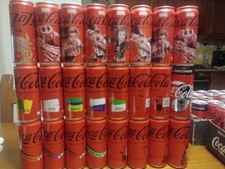 LOTTO B COCA COLA ZERO 24 LATTINE MARVEL(ITALIA-ROMANIA)STRUMENTI,MONDIALI VUOTE