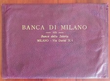 Tasca borsa custodia documenti valori banconote Banca di Milano (della Seteria)