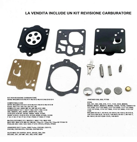 Kit riparazione carburatore - kit,