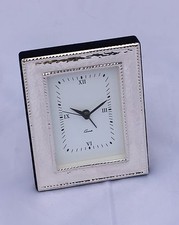 Orologio sveglia con cornice  argento 925/1000 misura 6x9 diversi disegni