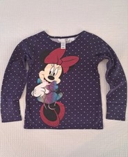 H&M Disney Minnie Maglia maglietta t-shirt maniche lunghe bimba bambina 4/6 anni
