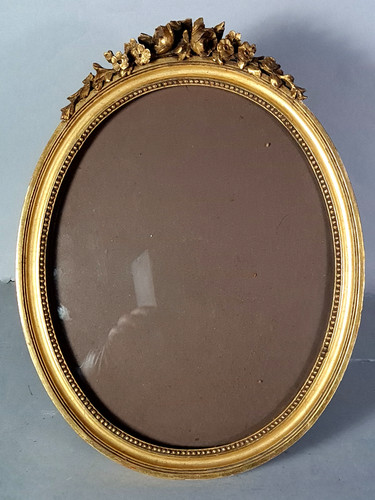 Antica cornice ovale perlata - , +