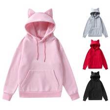 Pullover in pile con cappuccio