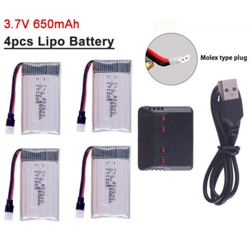650mah batteria lipo - 4x,