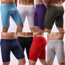 Pantaloni corti leggings uomo sportivi palestra compressione intimo rete sexy strato base