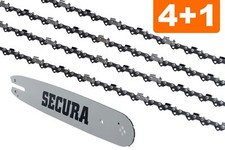 4 Sägeketten + Schwert passend für McCulloch Mac 940 | 40cm 3/8LP 55TG 1,3mm