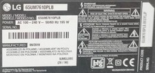 RICAMBI PER TV LG 65UM7610PLB