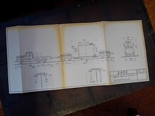 CAMION DIAMOND S.A.D.E VENEZIA TRASPORTO ECCEZIONALE DISEGNO SCALA 1:50 1961