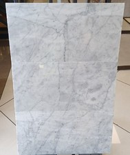 BIANCO CARRARA MARMO LUCIDO 30,5x61cm LASTRE IN UN LAVORO LOTTO DI 6 MQ.