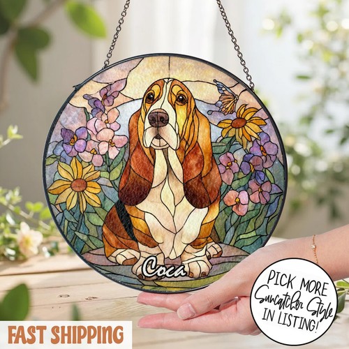 Basset hound vetro colorato - hound,