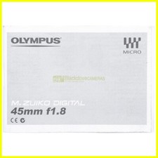 Manuale per Olympus M Zuiko 45mm f1,8 Libretto istruzioni IT EN FR DE ecc...
