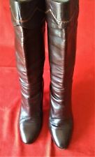 STIVALI MADISON DONNA VINTAGE PELLE MARRONE Tg 35 Tacco 7 + 2 FORME SALVASCARPE