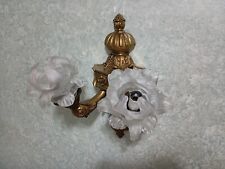 coppia di applique in bronzo cesellato  vetri murano anni 30