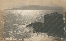 1913 CHIAVARI poesia del mare Genova RARA cartolina fotografica E. Mingone