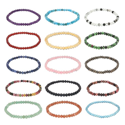 Bracciale lapislazzuli 4mm - lapislazzuli,