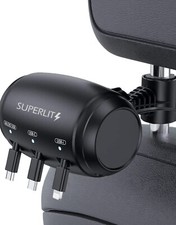 SUPERLIT Multi Sedile Posteriore Retrattile 3 in 1 Stazione di Ricarica Auto Box con Tutti