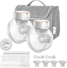 Kit Tiralatte elettrico indossabile portatile con display e batteria 2pz no BPA