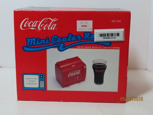 Coca cola mini cooler radio - coca-cola,