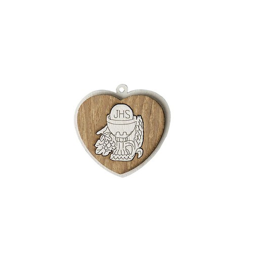 Ciondolo legno cuore - 12,