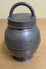 Antico Contenitore in Peltro per Alimenti XIX secolo