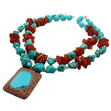 Turquoise and Raw Amber