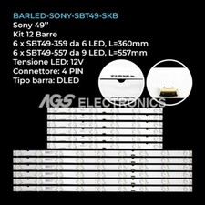 KIT 12 BARRE STRIP LED TV SONY
