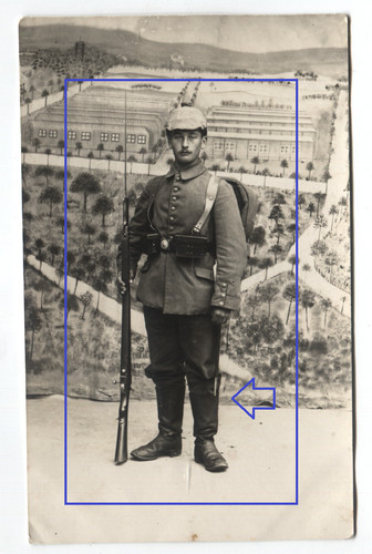 Ww1 foto soldato grigio campo - ww1,