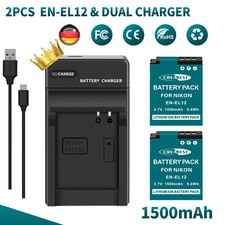 2x EN-EL12 batteria +
