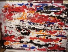 quadro astratto in cartapesta leccese cm 50 x 70 - firmato M. Cianfano